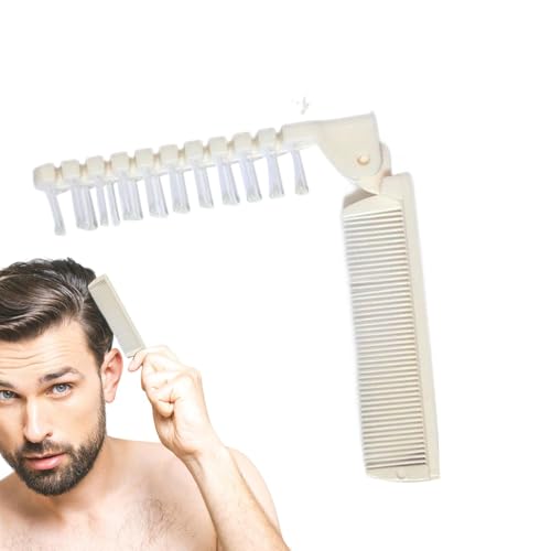 Faltbare Haarbürste - Doppelköpfiger Reise-Haarkamm, kompakte antistatische Taschenhaarbürste, faltbares Friseurwerkzeug für Zuhause, langes oder lockiges Haar & Männer und Frauen von Frfik