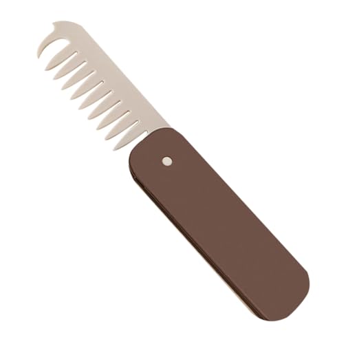 Faltbare Taschenkämme – Taschenkämme für Männer, faltbare Schnurrbartkämme – Kompaktes & antistatisches Haarpflegewerkzeug – 2-in-1 reisefreundlicher Bart & Haar für Männer & Frauen – Kaffee & Grün von Frfik