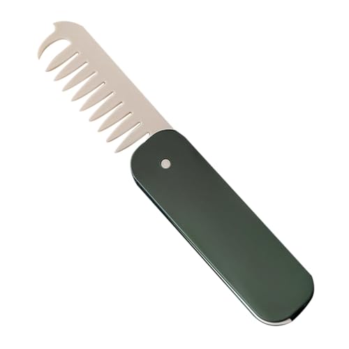 Faltbare Taschenkämme – Taschenkämme für Männer, faltbare Schnurrbartkämme – Kompaktes & antistatisches Haarpflegewerkzeug – 2-in-1 reisefreundlicher Bart & Haar für Männer & Frauen – Kaffee & Grün von Frfik