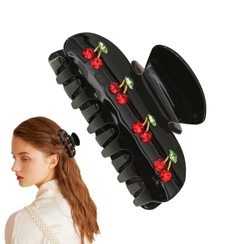 Flache Haarklammern - Acryl Haarspangen Damen, 7cm Acetat-Haarklammer - langlebige Haarklemme in Schwarz Weiß Rot, robustes Design für Alltag Urlaub Party und als Geschenk geeignet von Frfik