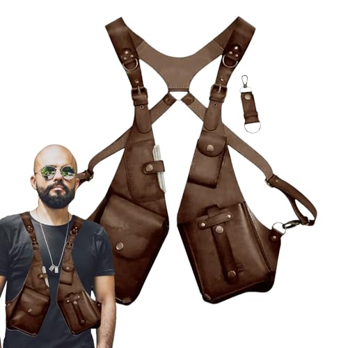 Frfik Anti-Diebstahl-Geschirr aus Leder,Anti-Diebstahl-Geschirr | Mittelalterliche Vintage Sicherheits-Handytasche,Unterarm-Umhängetasche, verstellbare Riemen-Geldbörse, Frfik Anti-Diebstahl-Geschirr aus Leder,Anti-Diebstahl-Geschirr | Mittelalterliche Vintage Sicherheits-Handytasche,Unterarm-Umhängetasche, verstellbare Riemen-Geldbörse, von Frfik