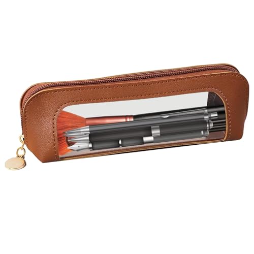 Frfik Durchsichtiges Federmäppchen, Schüler-Federmäppchen, Kosmetiktasche mit Reißverschluss, transparentes Federmäppchen, große Kapazität, Make-up-Taschen, , Refer to description, Unisex von Frfik