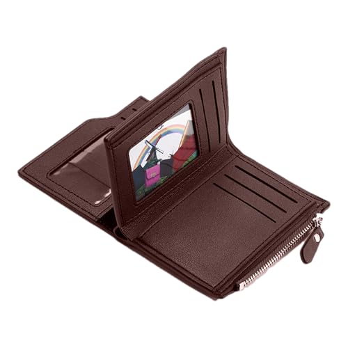 Frfik Geldbörse – Reißverschlussbörse – Leder Geldbörse – Herren Portemonnaie mit Kartenfächern – Kurze Brieftasche für Männer Alltag und Reisen – Kompakte Lederbörse mit Münzfach – für Herren von Frfik