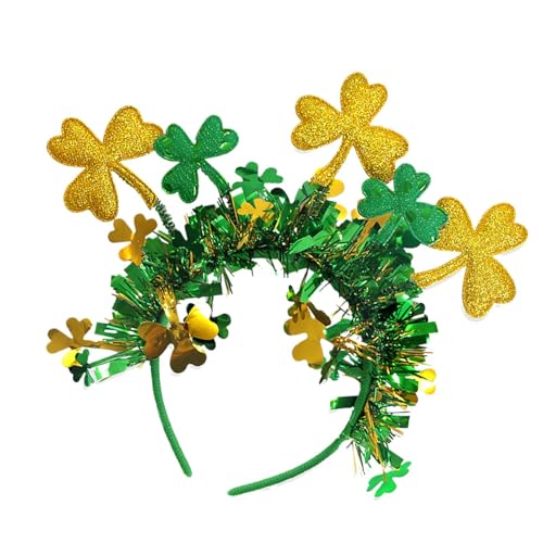 Kleeblatt-Haarband – St. Patrick's Day Haarreif | 20 x 24 cm grüner Haarreif | ausgefallener irischer Kleeblatt-Kopf-Bopper für Erwachsene und, Urlaub, Foto-Requisiten, lustiges Zubehör von Frfik