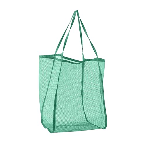 Sand-Away-Tragetasche, Netz-Strandtasche, 34 cm, Strandtasche für Pool, faltbare Netz-Nylon-Tragetasche mit atmungsaktivem, durchsichtigem Design für einfachen Zugriff, ideal für Strandausflüge von Frfik