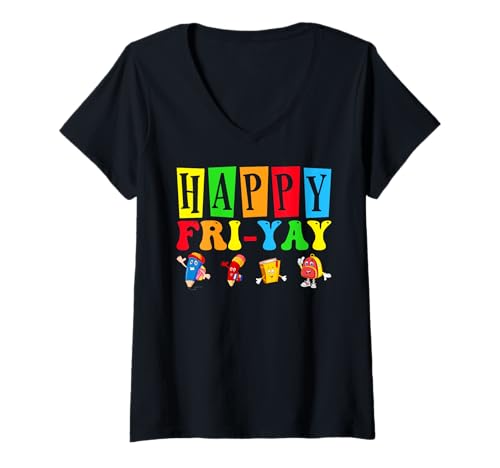 Damen Friyay Teacher Design — Süße Fri Yay Pädagogin für die Schule am Freitag T-Shirt mit V-Ausschnitt Damen Friyay Teacher Design — Süße Fri Yay Pädagogin für die Schule am Freitag T-Shirt mit V-Ausschnitt von FriYay Teacher Shirts & Gifts HHWCo.