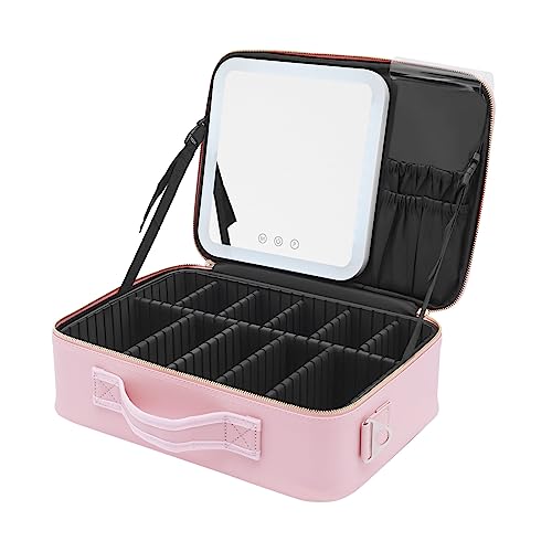 abnehmbarem beleuchtetem Spiegel wasserdichter Reisekoffer Kosmetik-Organizer mit verstellbaren Trennwänden Make-up-Aufbewahrung Frauen Make-up-Zubehör Werkzeuge Diamantblau abnehmbarem beleuchtetem Spiegel wasserdichter Reisekoffer Kosmetik-Organizer mit verstellbaren Trennwänden Make-up-Aufbewahrung Frauen Make-up-Zubehör Werkzeuge Diamantblau von Fricienc