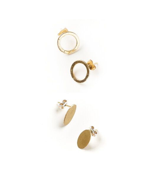 Frida Feeling Diya Ohrstecker, 2er Set (Kreis & Oval) von Frida Feeling