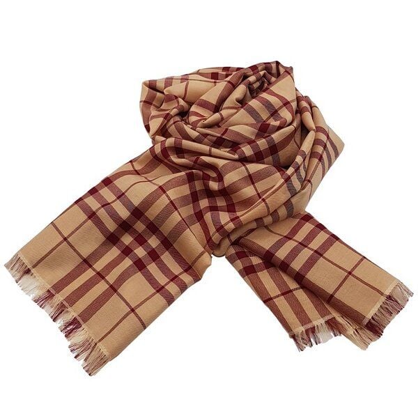 Frida Feeling Klassischer Seidenschal mit Karomuster von Frida Feeling