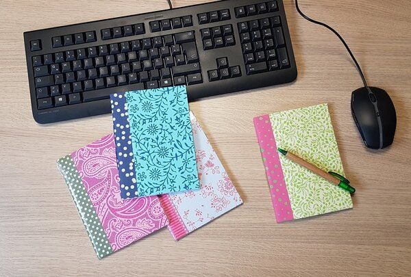 Frida Feeling Notizheft Ida aus recycelten Textilien (2er Set) von Frida Feeling