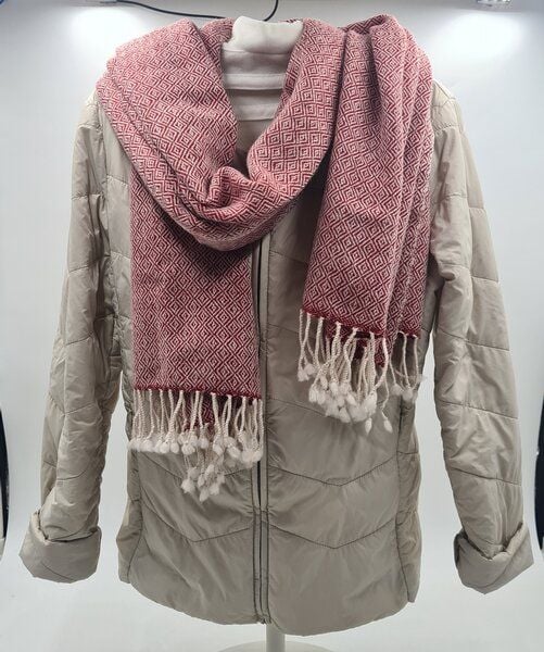 Frida Feeling Wollschal Diamant Muster (mit Fransen) - verschiedene Farben (65 * 200 cm) von Frida Feeling