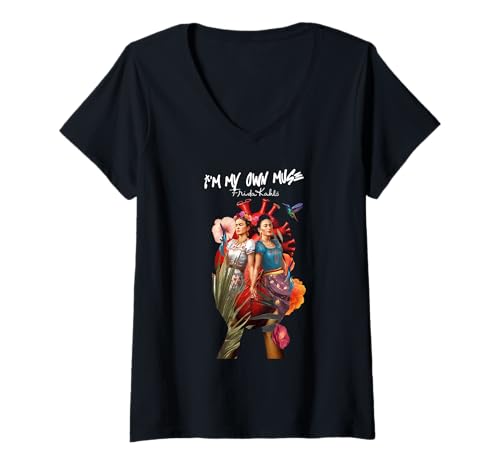 Damen Frida Kahlo - Ich bin meine eigene Muse T-Shirt mit V-Ausschnitt von Frida Kahlo