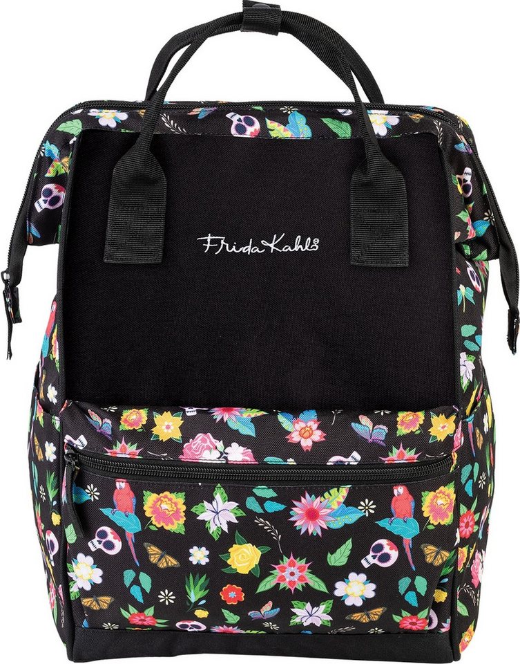 Frida Kahlo Rucksack Frida Kahlo Rucksack schwarz Polyester, Damen Cityrucksack Polyester, schwarz ca. 37cm hoch von Frida Kahlo