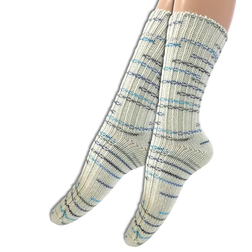 Frida's Wollhaus 1 Paar gestrickte Wollsocken Wool Socks Print in den Größen 36-40 und 40-45 (Gr. 40-45 | S61-07) von Frida's Wollhaus