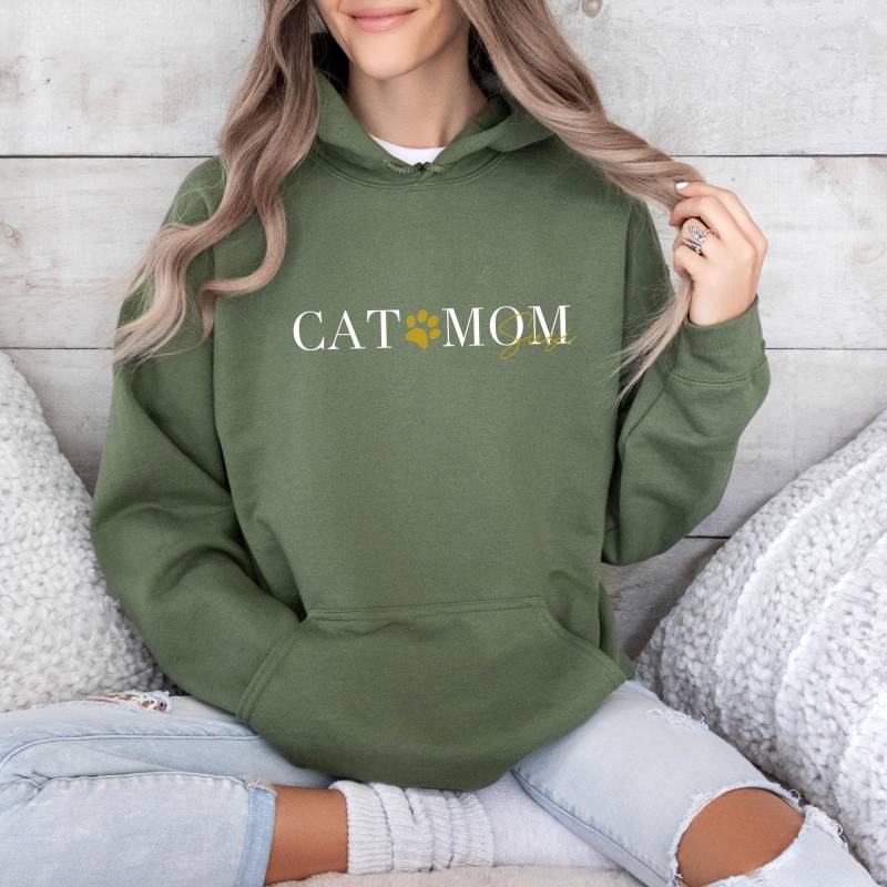 Catmom Hoodie Haustierbesitzer Geschenk Personalisierter Pullover Katzenpullover Damenpullover Kapuzenpullover Weihnachtsgeschenk Frauen von FridasFeier