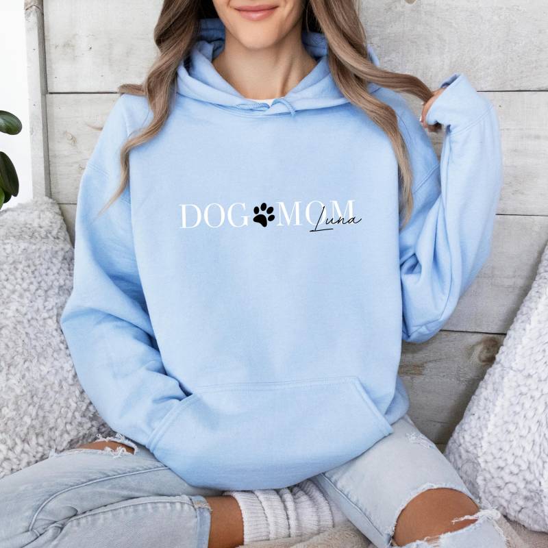 Dogmom Hoodie Haustierbesitzer Geschenk Personalisierter Pullover Hundepullover Damenpullover Kapuzenpullover Weihnachtsgeschenk Frauen von FridasFeier