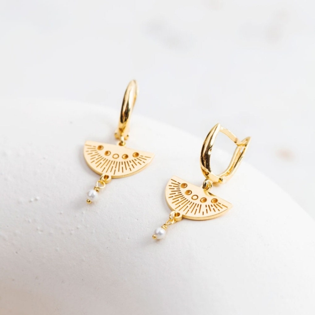 Solar Ohrringe, Silber Vergoldet, 18K Boho Style, Express Lieferung Solar Ohrringe, Silber Vergoldet, 18K Boho Style, Express Lieferung von FridatreasureJewelry