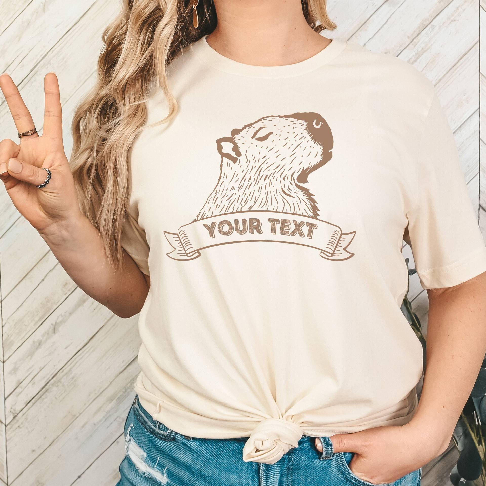 Personalisiertes Capybara T-Shirt Retro Tierliebhaber T-Shirt Personalisiertes Capybara T-Shirt Retro Tierliebhaber T-Shirt von FridayArtStore