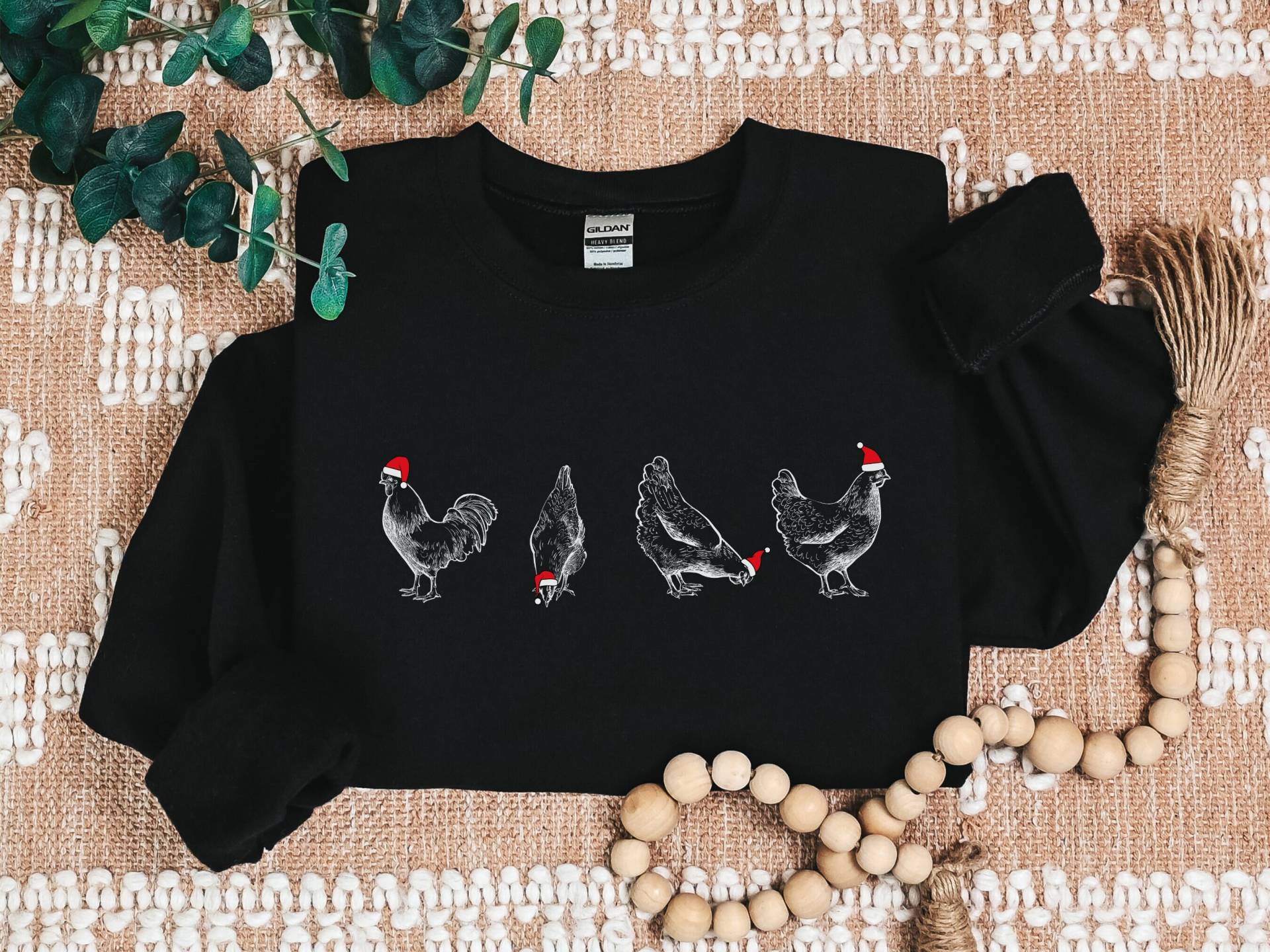 Weihnachten Huhn Liebhaber Sweatshirt, Küken Mutter Geschenk, Lustiges Shirt, Winter Farm Pullover, Süße Weihnachtsmütze Rundhalsausschnitt Weihnachten Huhn Liebhaber Sweatshirt, Küken Mutter Geschenk, Lustiges Shirt, Winter Farm Pullover, Süße Weihnachtsmütze Rundhalsausschnitt von FridayArtStore