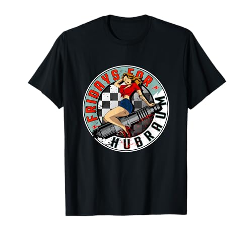 Fridays For Hubraum Retro Pin Up Girl Rockabilly Geschenk T-Shirt von Fridays For Hubraum Biker Klamotten (!KLICK HIER!)