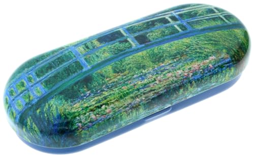 Fridolin Monet Brillenetui Etui für Brille aus Metall *Teich mit Brücke* von Fridolin