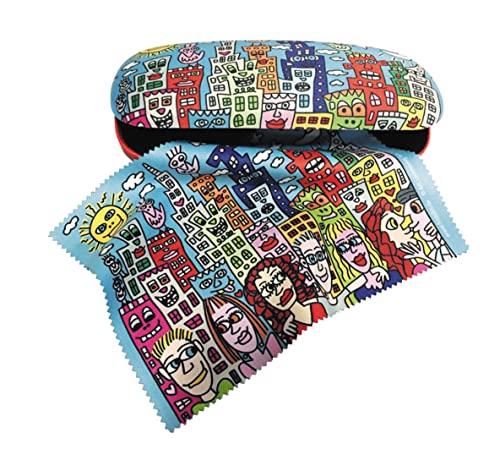 Fridolin Set Brillenetui und Brillenputztuch James Rizzi - Summer in The City von Fridolin