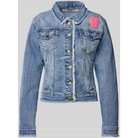 Frieda & Freddies Jeansjacke mit Label-Patch Modell 'PETTY' in Blau, Größe M von Frieda & Freddies