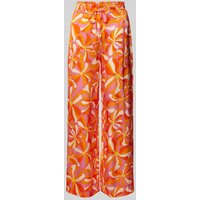 Frieda & Freddies Stoffhose aus Viskose mit Allover-Print in Orange, Größe 34 von Frieda & Freddies