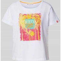 Frieda & Freddies T-Shirt mit Rundhalsausschnitt in Weiss, Größe 36 von Frieda & Freddies