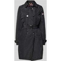 Frieda & Freddies Trenchcoat mit Taillengürtel Modell 'Nadina' in Black, Größe 40 von Frieda & Freddies