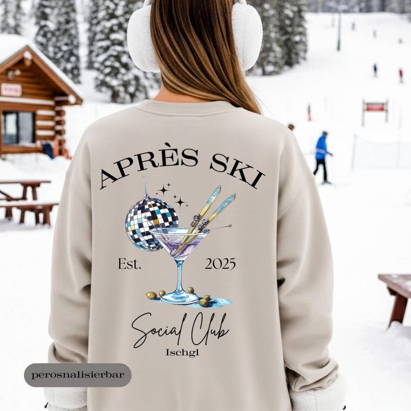 Apres Ski Pullover Personalisierbar Mit Name Und Ort, Sweatshirt Für Party Zum Feiern von FriedaFunkel