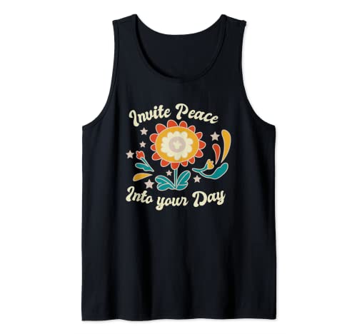 Peace Frieden Spruch mit Blume Damen Kinder Herren Tank Top Peace Frieden Spruch mit Blume Damen Kinder Herren Tank Top von Friede Peace Weltfrieden Blumen