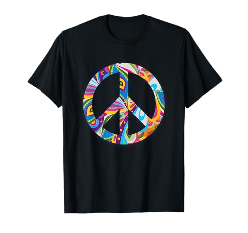 Peace Frieden Hippie Friedenszeichen Damen Kinder Herren T-Shirt Peace Frieden Hippie Friedenszeichen Damen Kinder Herren T-Shirt von Friede Peace Weltfrieden bunt