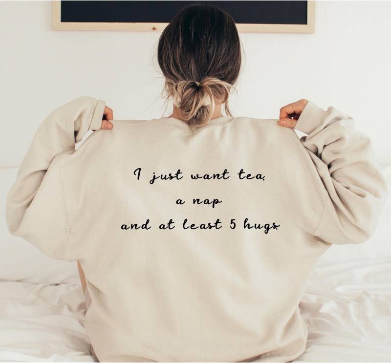 I Just Want A Nap Sweatshirt, Gemütlicher Statement Pullover, Studenten Leben Sweater, Lustiger Erwachsenen Hoodie, Selbst Liebe Pulli von FriedelinasShop