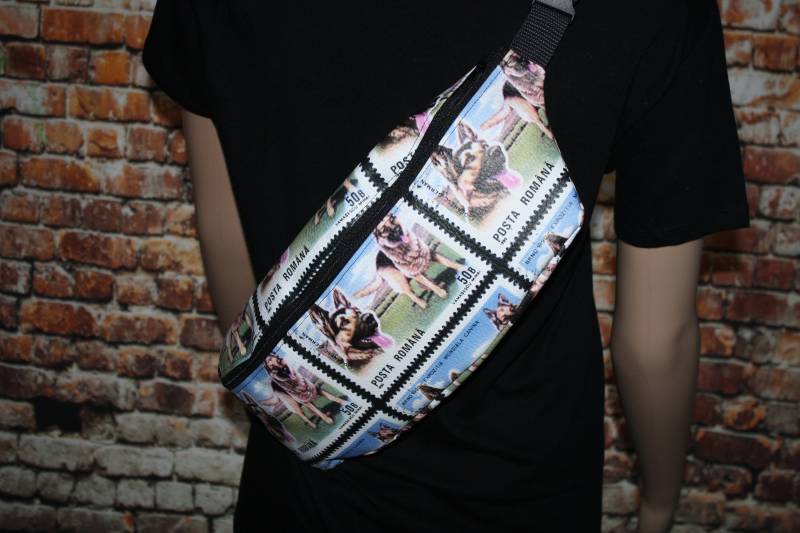 Crossbag Crossbody Bag Deutscher Schäferhund Dsh Gürteltasche German Shepard Einzelstück Limited Edition Crossbag Crossbody Bag Deutscher Schäferhund Dsh Gürteltasche German Shepard Einzelstück Limited Edition von FriedelsScheune