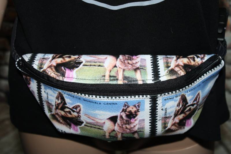 Hip Bag Gürteltasche Deutscher Schäferhund Dsh German Shepard Bauchtasche Limited Edition Einzelstück von FriedelsScheune