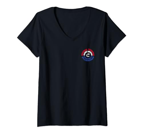 Damen Schwerter zu Pflugscharen Friedenszeichen Frieden Waffen T-Shirt mit V-Ausschnitt Damen Schwerter zu Pflugscharen Friedenszeichen Frieden Waffen T-Shirt mit V-Ausschnitt von Frieden-schaffen-ohne-Waffen-Schwerter-Pflugschare