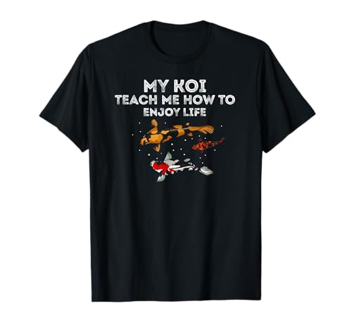 Meine Kois zeigen mir wie man das Leben genießt T-Shirt Meine Kois zeigen mir wie man das Leben genießt T-Shirt von Friedlicher Teichliebhaber Achtsamkeit Ruhe