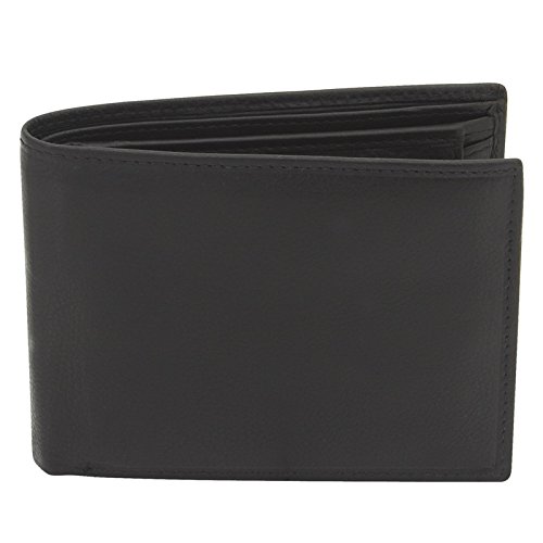 Friedrich|23, Herren Geldbeutel, Nappa Vollrindleder, Secret Line, 12,5 x 9,5 x 1,5 cm, Schwarz, 16120-2 von FrIEDrICH/23