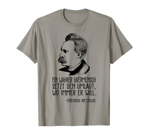 Friedrich Nietzsche T-Shirt: Philosophie, Herren, Buchliebhaber, Schüler, Unisex, Halbarm, T-Shirt, Buchstabenmuster, Grau, S Friedrich Nietzsche T-Shirt: Philosophie, Herren, Buchliebhaber, Schüler, Unisex, Halbarm, T-Shirt, Buchstabenmuster, Grau, S von Friedrich Nietzsche Schriftsteller Philosoph