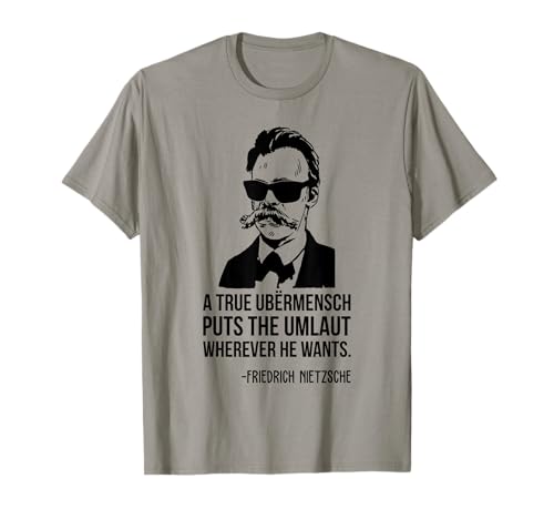Friedrich Nietzsche T-Shirt: Philosophie, Herren, Schüler, Erwachsene, Unisex, Halbarm, T-Shirt, Grau, M, Klassisch, Buch, Nietzsche-Philosophie-T-Shirt Friedrich Nietzsche T-Shirt: Philosophie, Herren, Schüler, Erwachsene, Unisex, Halbarm, T-Shirt, Grau, M, Klassisch, Buch, Nietzsche-Philosophie-T-Shirt von Friedrich Nietzsche Schriftsteller Philosoph