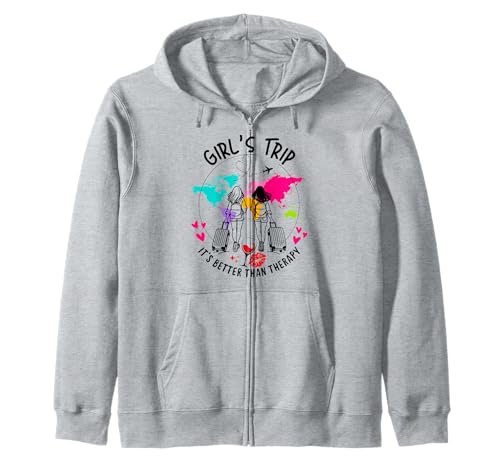 Sisters Weekend It's Better Than Therapy for Girls Trip 2025 Kapuzenjacke von Friend Besties Summer Vacation Travel Matching Fun