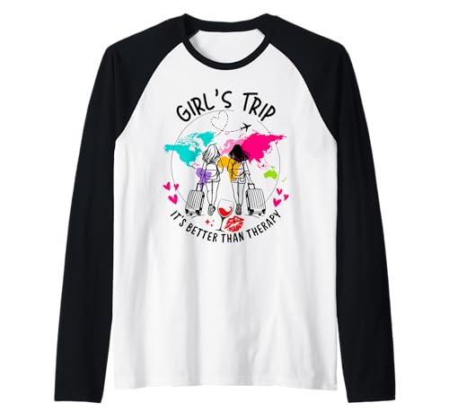 Sisters Weekend It's Better Than Therapy for Girls Trip 2025 Raglan Sisters Weekend It's Better Than Therapy for Girls Trip 2025 Raglan von Friend Besties Summer Vacation Travel Matching Fun