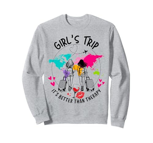 Sisters Weekend It's Better Than Therapy for Girls Trip 2025 Sweatshirt von Friend Besties Summer Vacation Travel Matching Fun