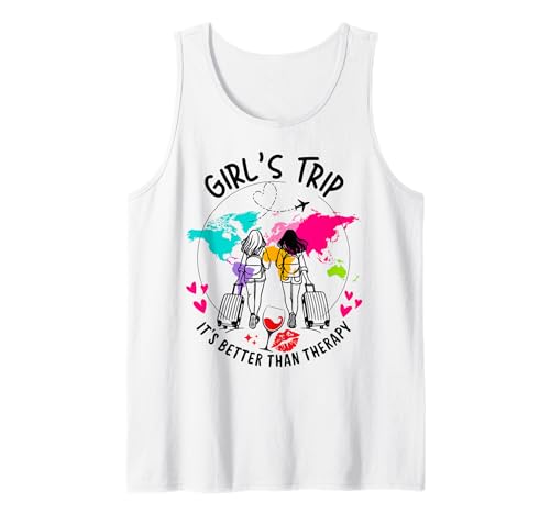 Sisters Weekend It's Better Than Therapy for Girls Trip 2025 Tank Top von Friend Besties Summer Vacation Travel Matching Fun