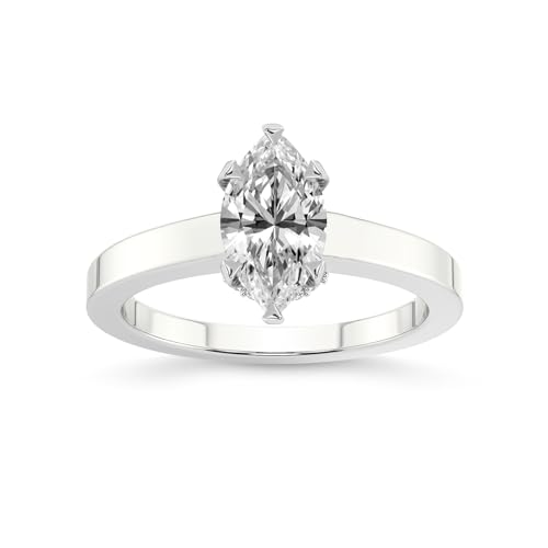 4 Karat | IGI-zertifizierter Ember Solitär Halo Labor Diamant-Verlobungsring | 14K oder 18K in Weiß-, Gelb- oder Roségold | Marquise Form FG-VS1-VS2 Qualitäts Freundliche Diamanten von Friendly Diamonds