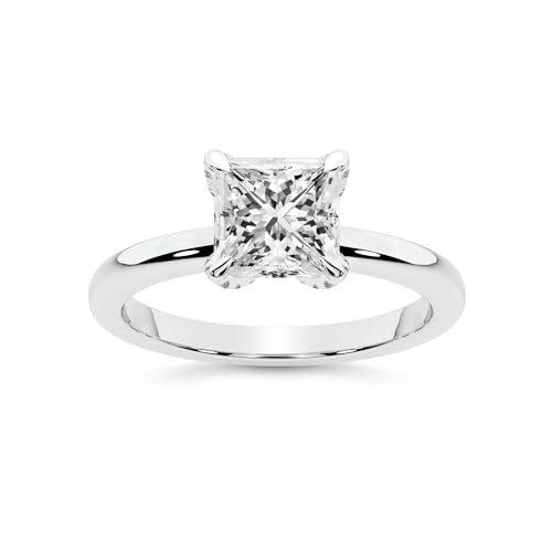 Im Labor Gezüchteter Diamant-Verlobungsring Für Frauen 5 Karat IGI-Zertifiziert Prinzessin Form | In 14K oder 18K in Weiß-, Gelb- oder Roségold Mabel Petal Solitaire Diamant-Ring | FG-VS1-VS2 Qualität von Friendly Diamonds