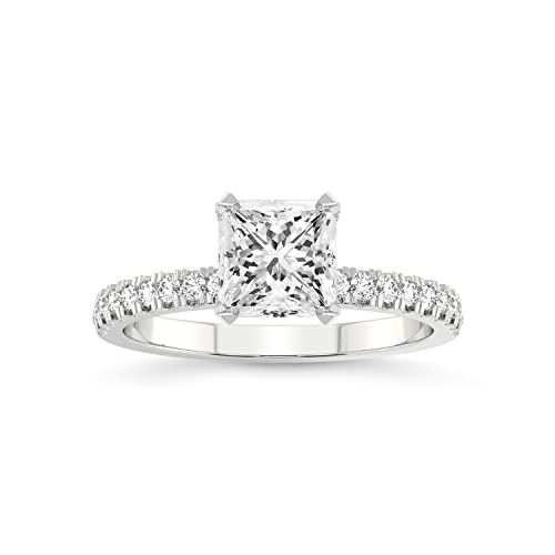 Im Labor gezüchteter Diamantring IGI Certified 5.36 Karat Prinzessinnenform | Serena Eternity Diamant-Ring 14K oder 18K in Weiß-, Gelb- oder Roségold | FG-VS1-VS2 Qualität von Friendly Diamonds