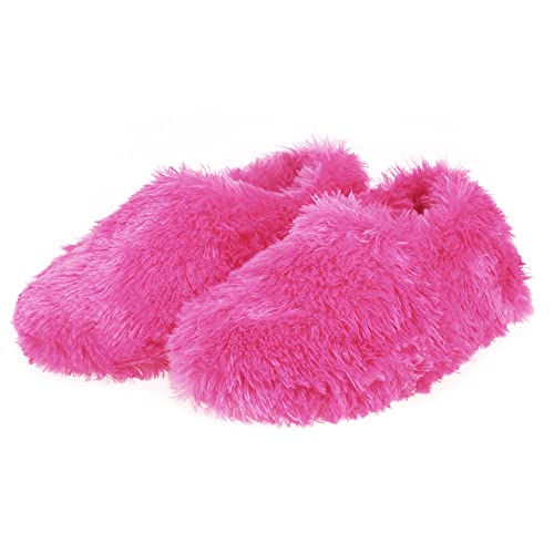 Winter Indoor Mokassin Hausschuhe für Frauen Weiche Warme Fuzzy Home Slippers rutschfeste für Frauen, fuchsia_, 7-8 von Friendly House