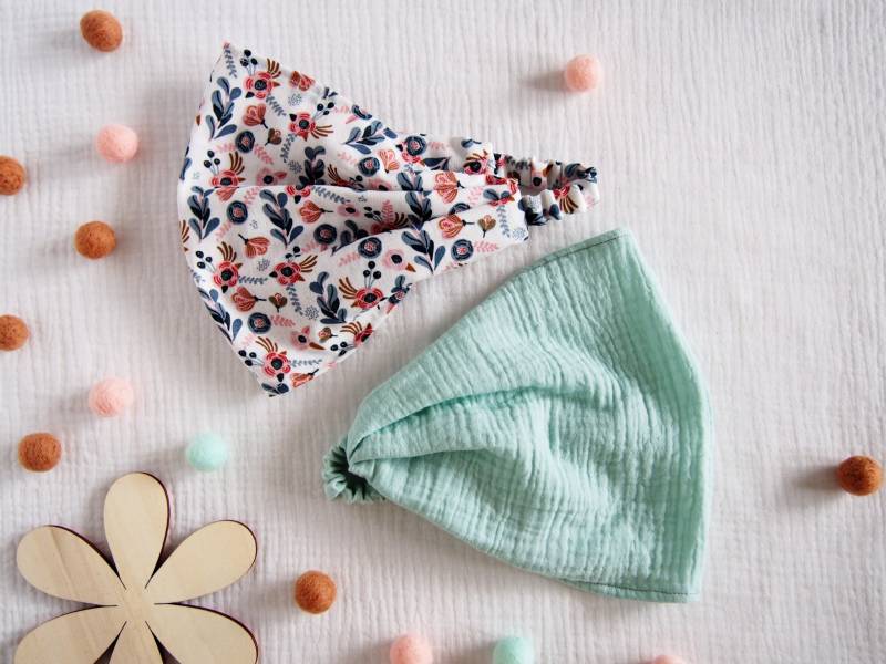 2Er Set Mädchen Kopftuch Für Den Sommer. Kleinkinder. Kinder Strand Hut. Musselin Baumwolle Taufe Kopfschmuck. Chemo Blumen von FriendlyBaby